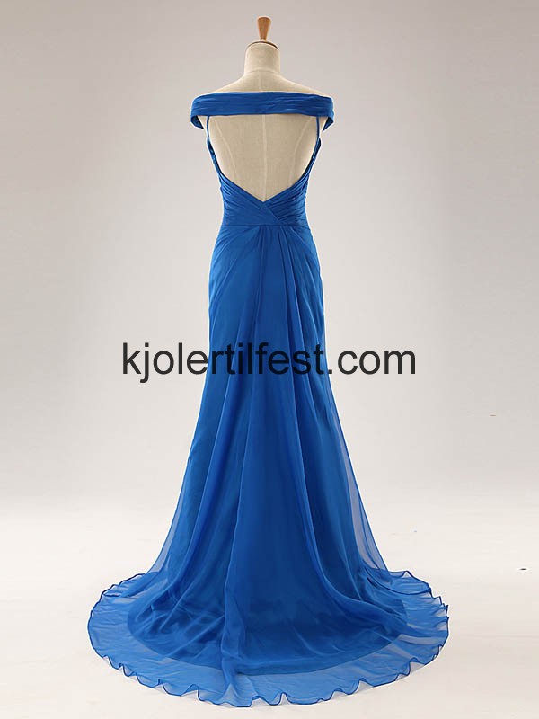 Kongebl A-Linje Lange Chiffon Selskapskjoler
