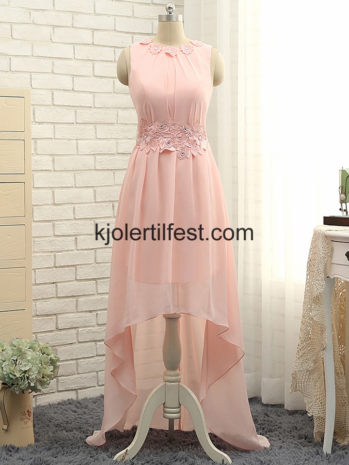 Rosa Hy-Lav Flower Chiffon Ballkjoler
