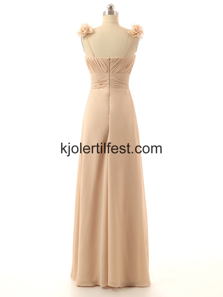 Stropper Lange Champagne Chiffon Ballkjoler