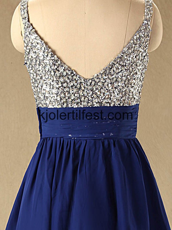 Stropper Kort Mrk Kongebl Chiffon Selskapskjoler