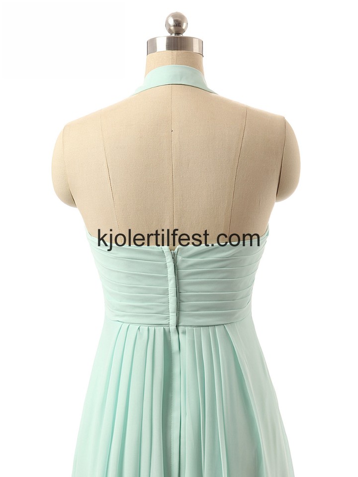 Stoppet Lange Mint Chiffon Ballkjoler