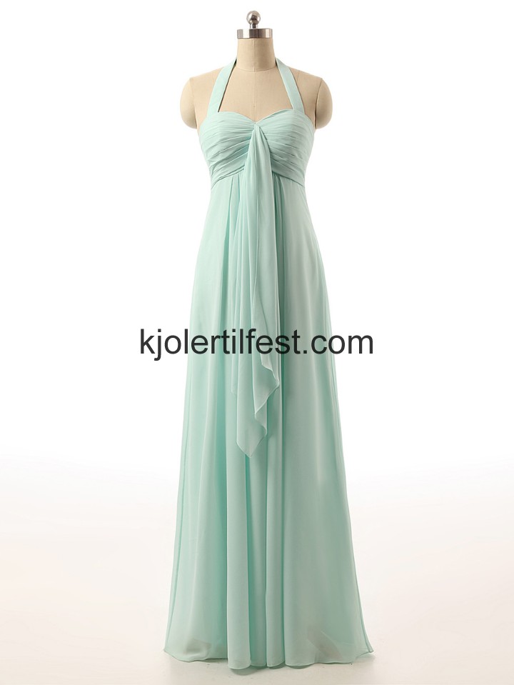 Stoppet Lange Mint Chiffon Brudepikekjoler