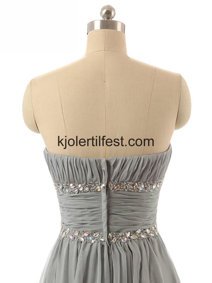 Stroppels Slv Lange A-Linje Chiffon Selskapskjoler