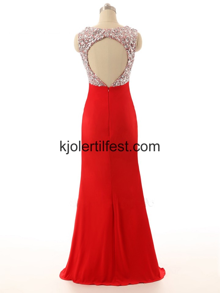 Stropper Rd Kjreste A-Linje Chiffon Ballkjoler