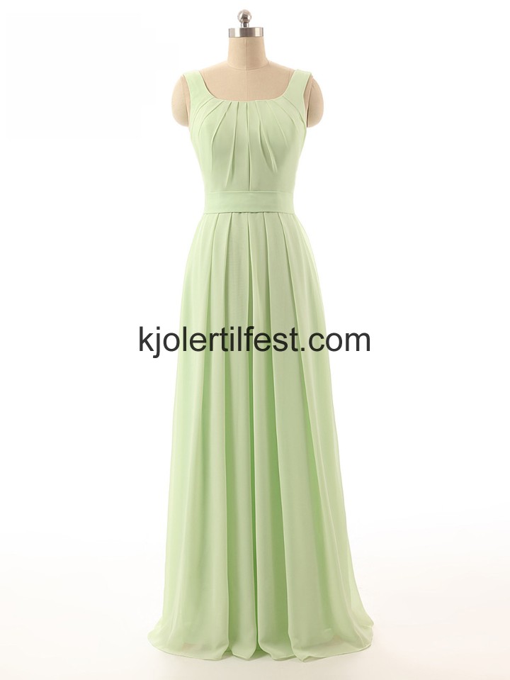 Stropper Salvie A-Linje Lange Chiffon Brudepikekjoler