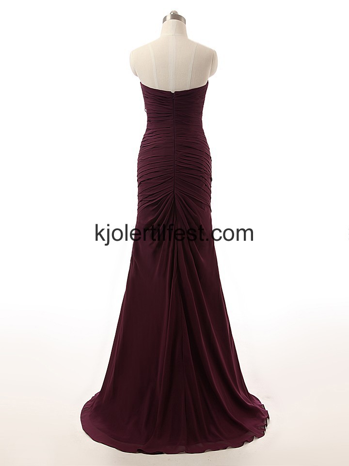 Havfrue Stroppels Lange Chiffon Selskapskjoler