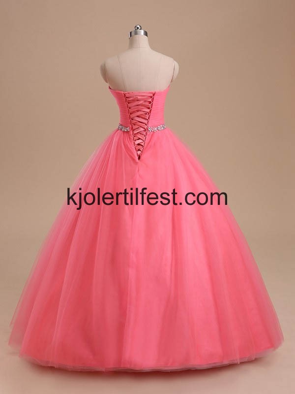 Vannmelon Kjreste Tyll Quinceanera Kjoler