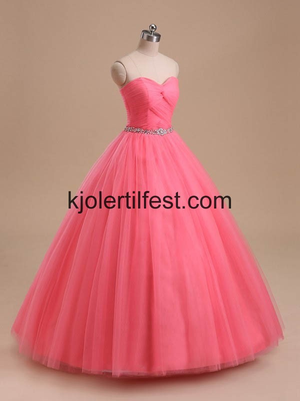 Vannmelon Kjreste Tyll Quinceanera Kjoler