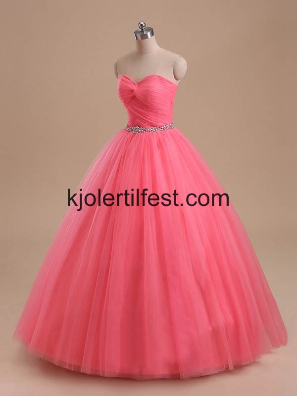 Vannmelon Kjreste Tyll Quinceanera Kjoler