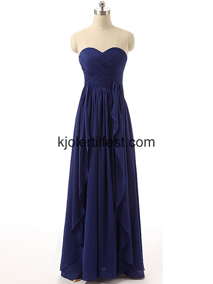Mrk Kongebl Lange Chiffon Ballkjoler